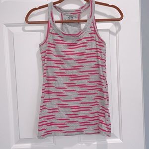 Racer back built in sports bra active shirt.